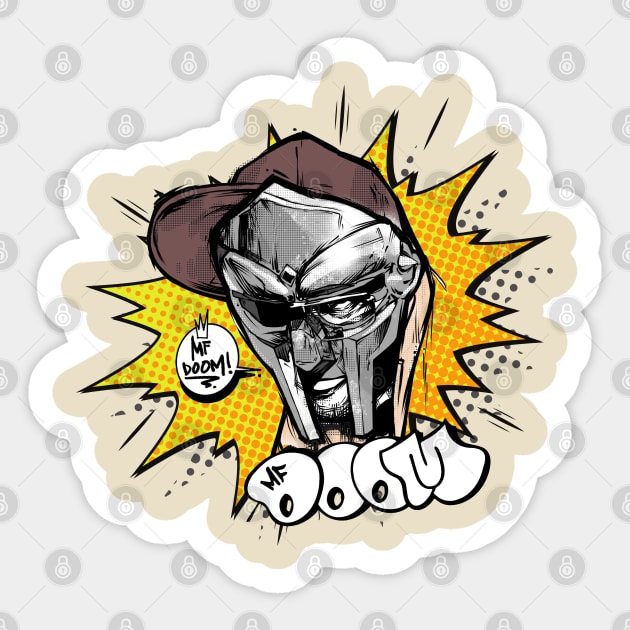 MF DOOM COMIC SKETCH DESIGN Sticker by Basic Lee